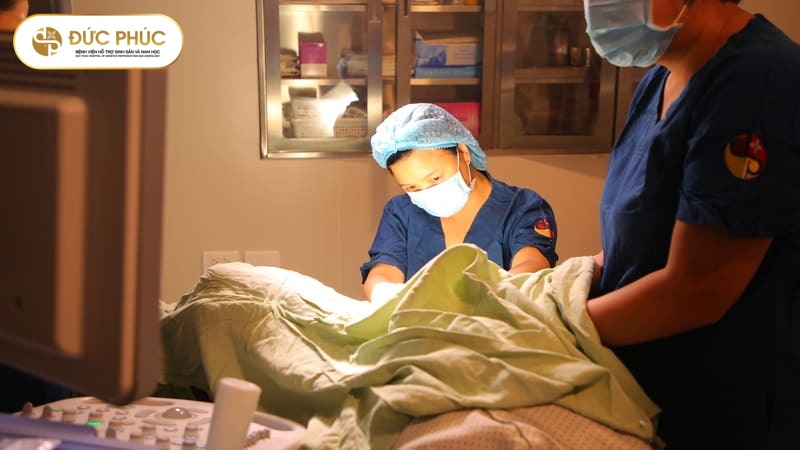Bác sĩ La Thị Phương Thảo thực hiện chuyển phôi tại Đức Phúc
