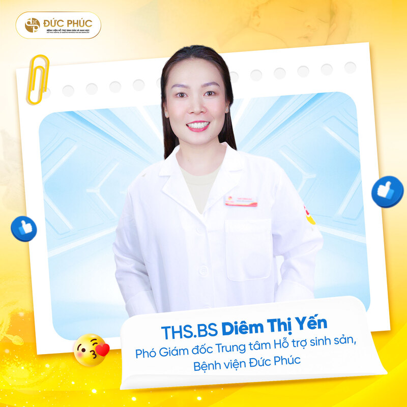 ThS BS Diêm Thị Yến có hơn 10 năm kinh nghiệm trong lĩnh vực hỗ trợ sinh sản và mô phôi